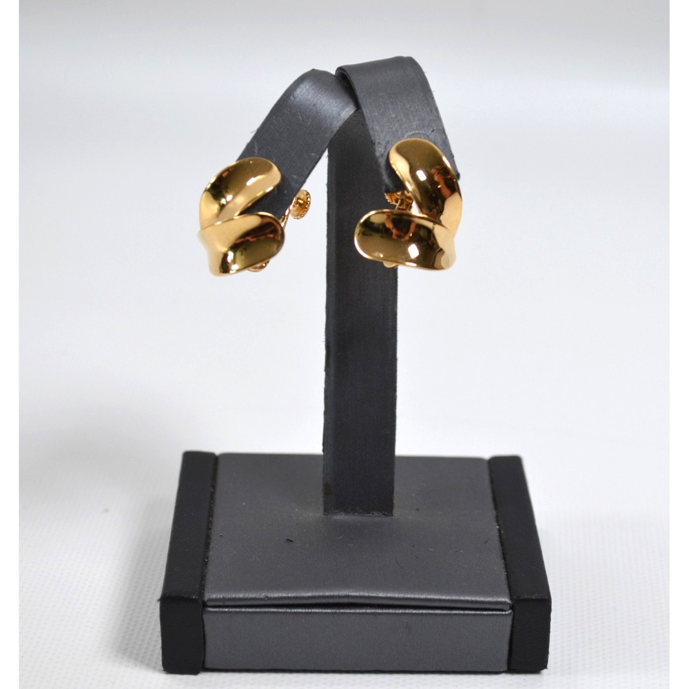 Vintage Napier Gold Clip On Earrings